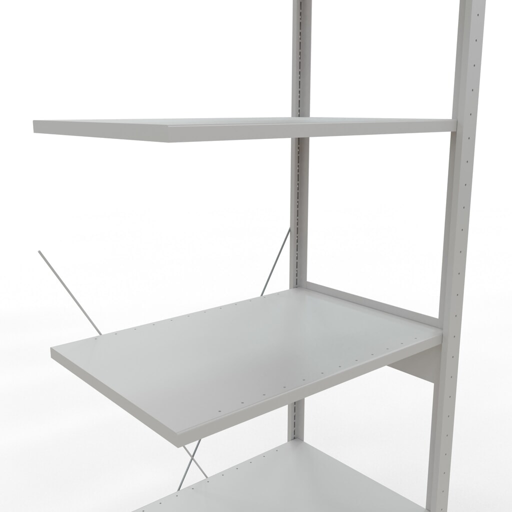 Scaffalatura a ripiani SCHULTE, campata aggiuntiva, portata per piano 150 kg, grigio chiaro, AxLxP 2.500 x 750 x 500 mm Immagine del prodotto n. 5: Scaffalatura a ripiani SCHULTE, campata aggiuntiva, portata per piano 150 kg, grigio chiaro, AxLxP 2.500 x 750 x 500 mm