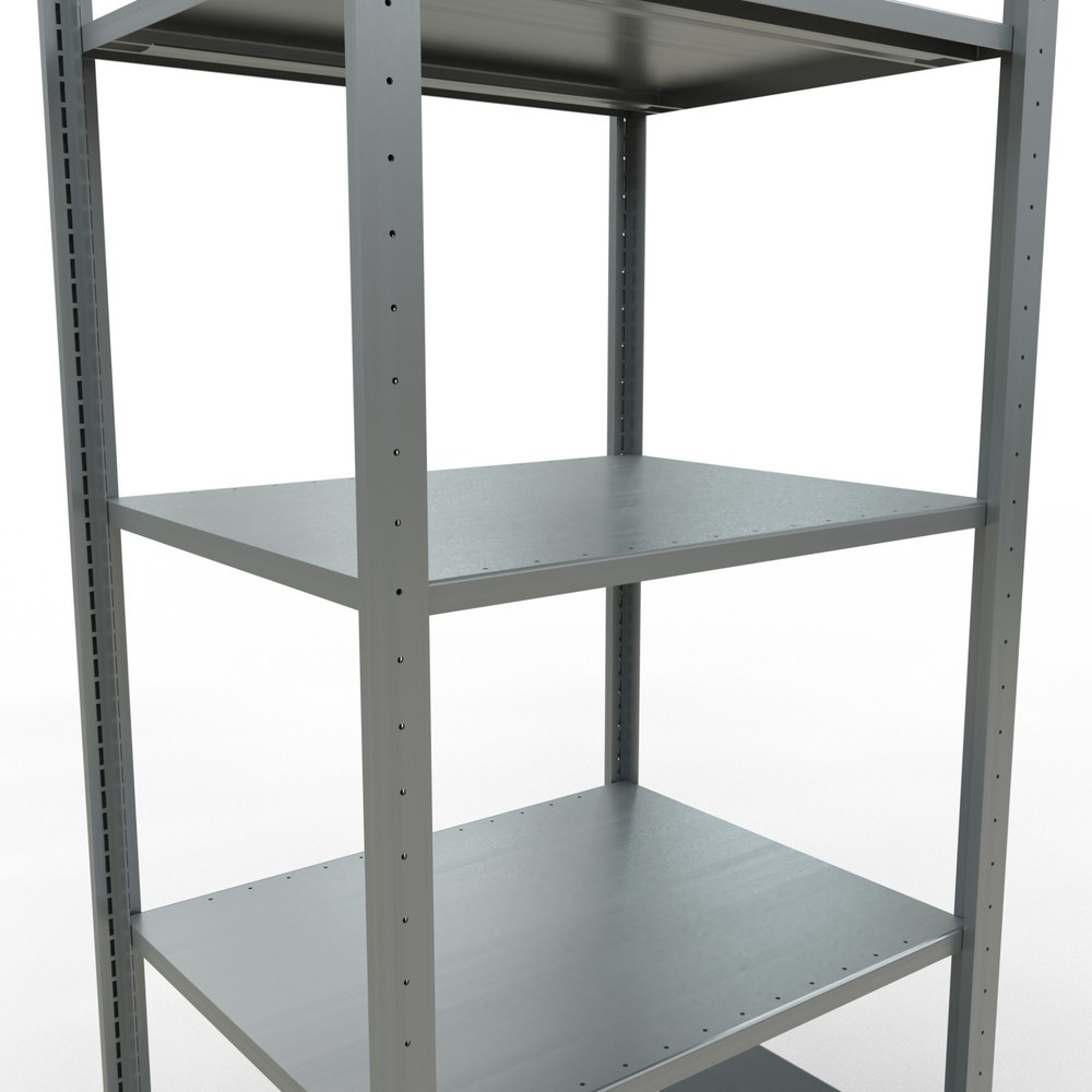 Immagine del prodotto n. 4: Scaffalatura a ripiani SCHULTE zincata con 5 fondi in lamiera d'acciaio, portata per piano di 150 kg, AxLxP 2.000 x 810 x 636 mm