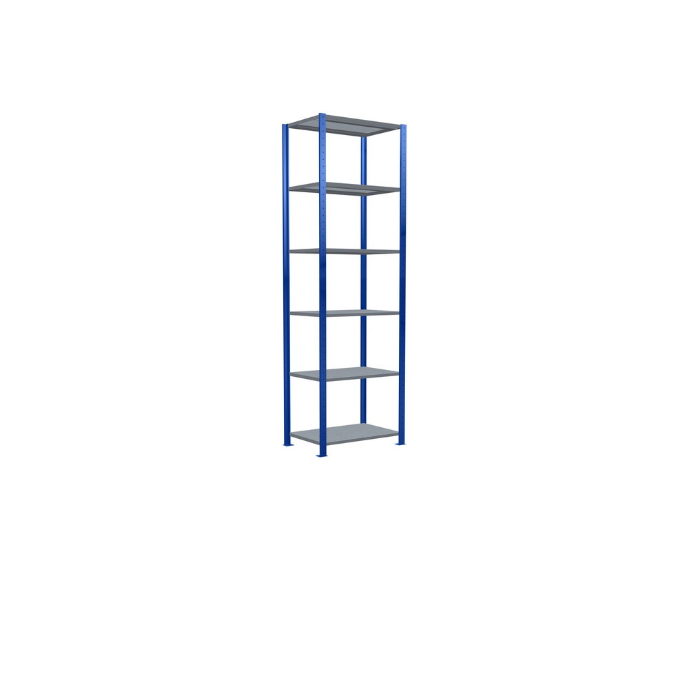 Immagine del prodotto n. 2: Scaffalatura a ripiani SCHULTE, blu genziana/zincato, portata per piano di 250 kg, AxLxP 2.500 x 810 x 536 mm