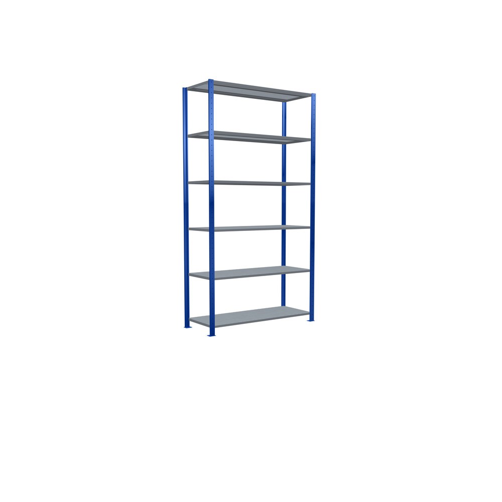 Immagine del prodotto n. 2: Scaffalatura a ripiani SCHULTE, blu genziana/zincato, portata per piano di 250 kg, AxLxP 2.500 x 1.360 x 536 mm