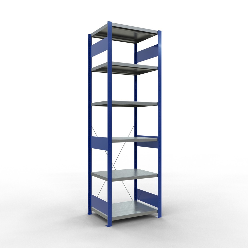 Immagine del prodotto: Scaffalatura a ripiani SCHULTE, blu genziana/zincato, portata per piano di 250 kg, AxLxP 2.500 x 810 x 636 mm