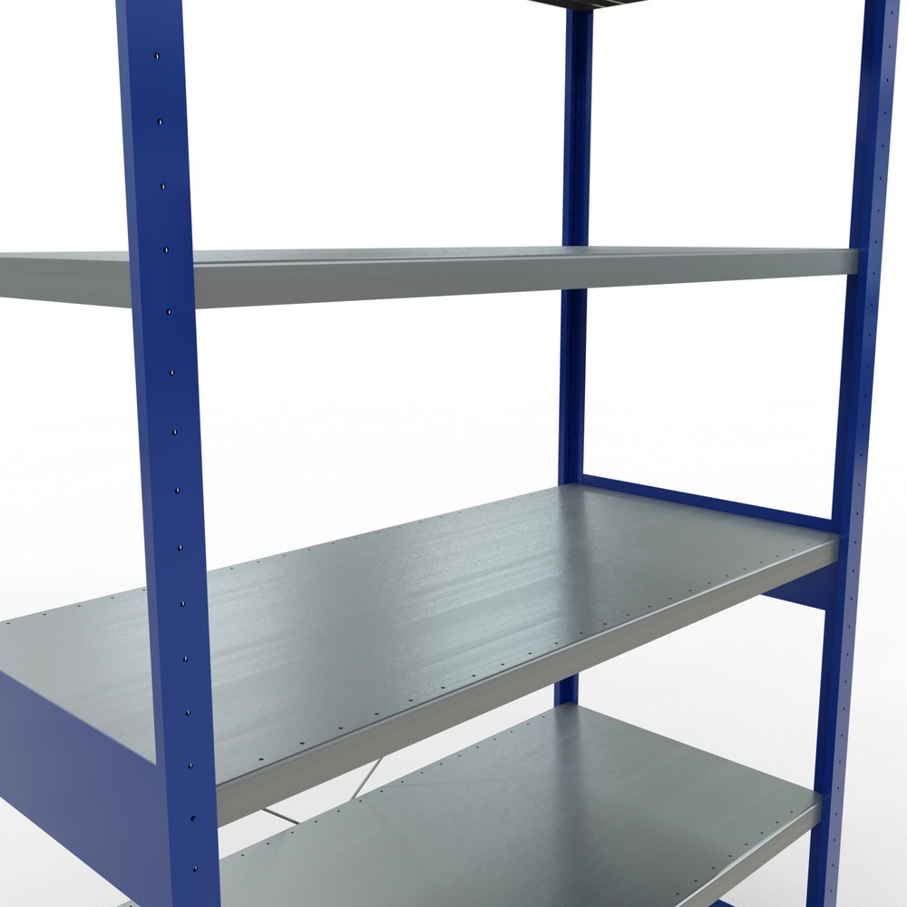 Immagine del prodotto n. 5: Scaffalatura a ripiani SCHULTE, blu genziana/zincato, portata per piano di 250 kg, AxLxP 2.500 x 1.360 x 636 mm