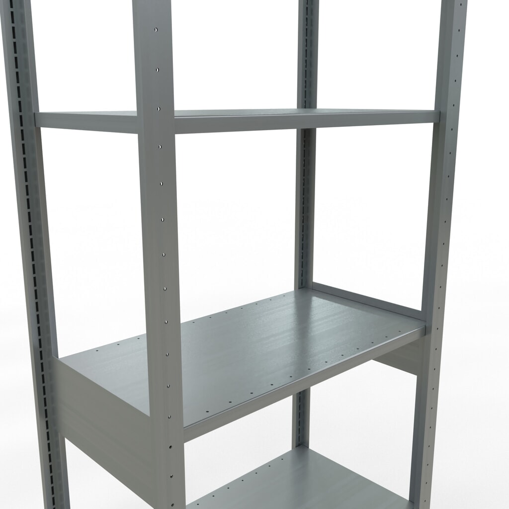Scaffalatura a ripiani SCHULTE zincata, portata per piano di 150 kg, AxLxP 2.500 x 810 x 436 mm Immagine del prodotto n. 4: Scaffalatura a ripiani SCHULTE zincata, portata per piano di 150 kg, AxLxP 2.500 x 810 x 436 mm