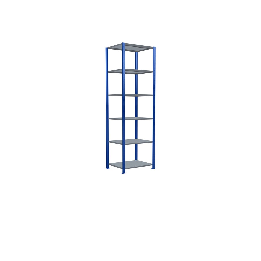 Immagine del prodotto n. 2: Scaffalatura a ripiani SCHULTE, blu genziana/zincato, portata per piano di 150 kg, AxLxP 2.500 x 810 x 636 mm