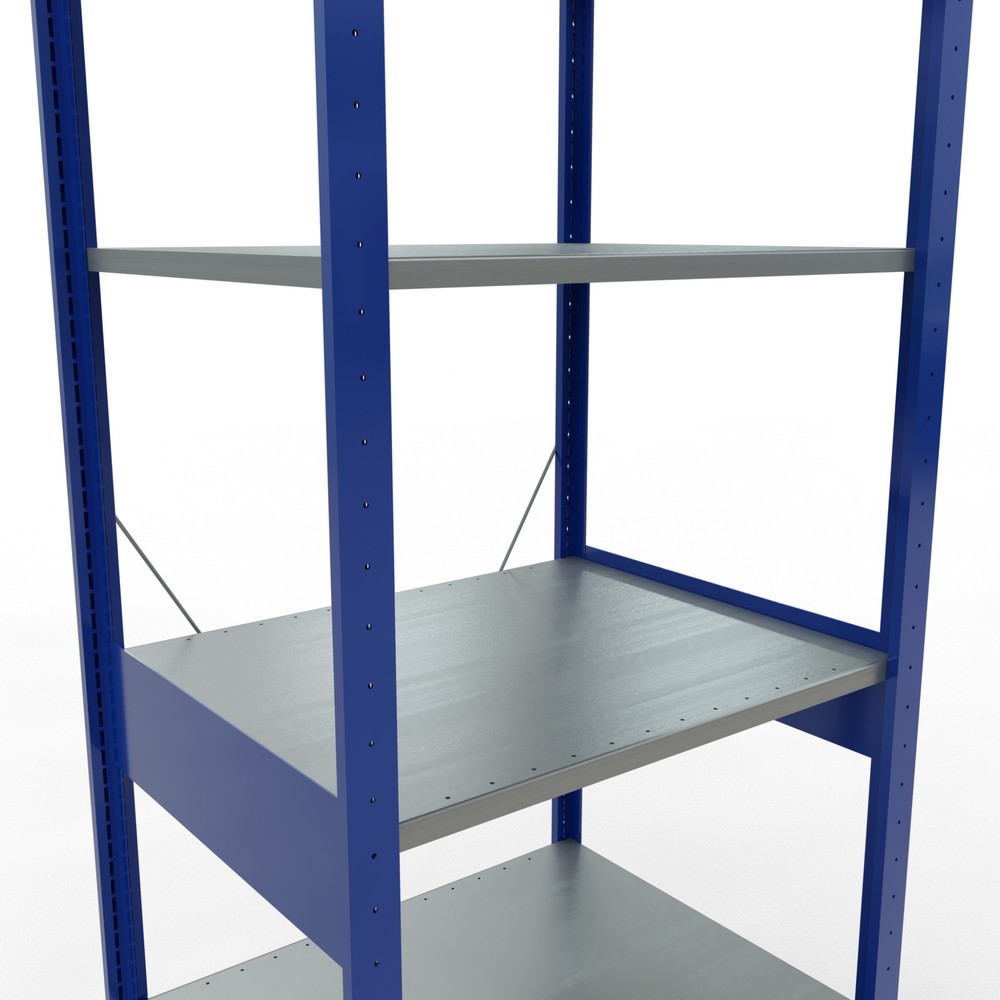 Immagine del prodotto n. 5: Scaffalatura a ripiani SCHULTE, blu genziana/zincato, portata per piano di 150 kg, AxLxP 2.500 x 810 x 636 mm