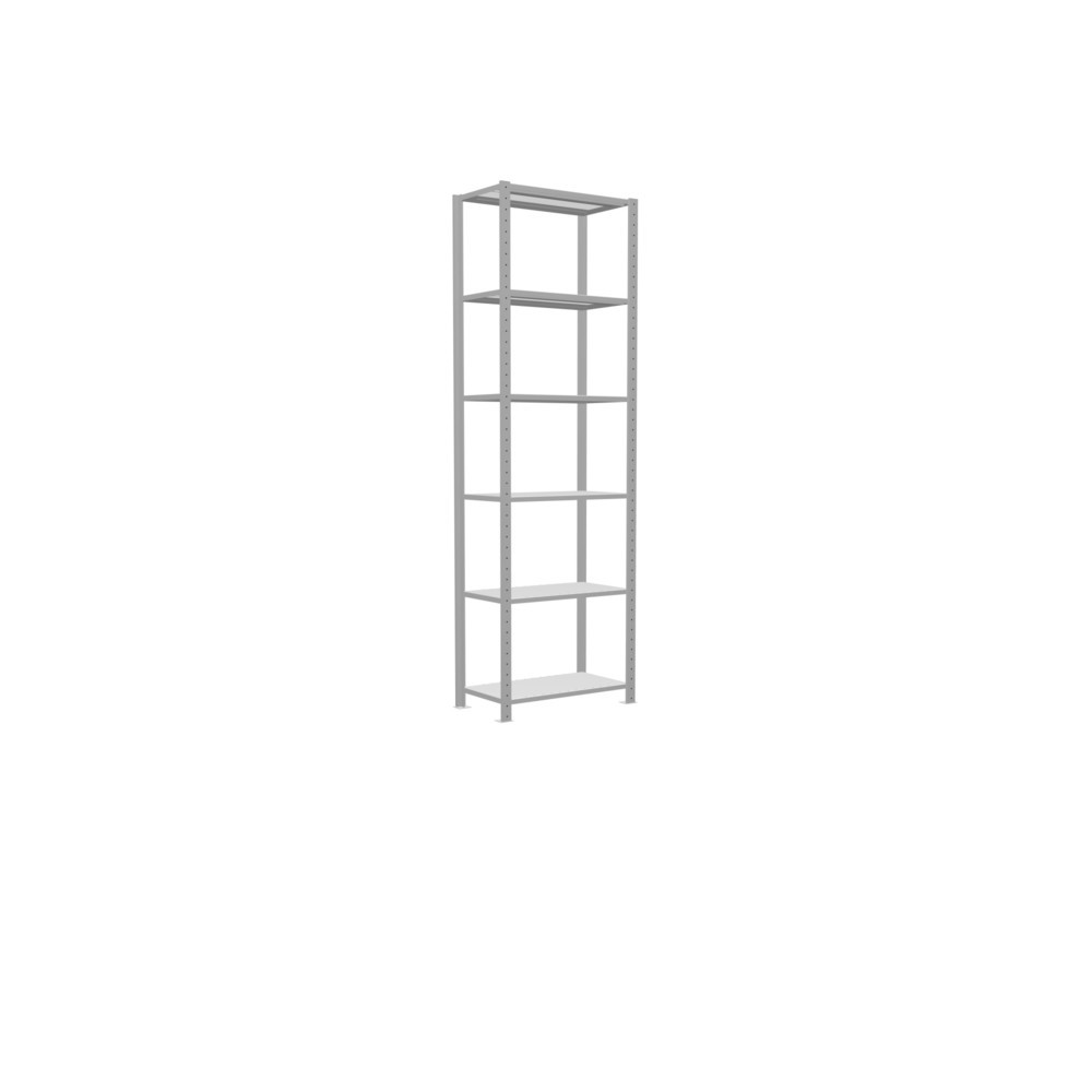 Immagine del prodotto n. 2: Scaffalatura a ripiani SCHULTE, grigio chiaro, portata per piano di 150 kg, AxLxP 2.500 x 810 x 436 mm
