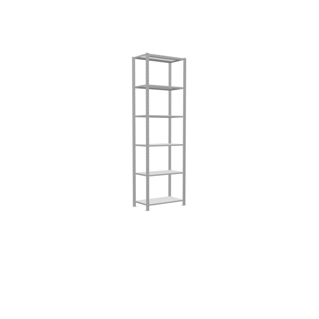 Scaffalatura a ripiani SCHULTE, grigio chiaro, portata per piano di 150 kg, AxLxP 2.500 x 810 x 436 mm Immagine del prodotto n. 2: Scaffalatura a ripiani SCHULTE, grigio chiaro, portata per piano di 150 kg, AxLxP 2.500 x 810 x 436 mm