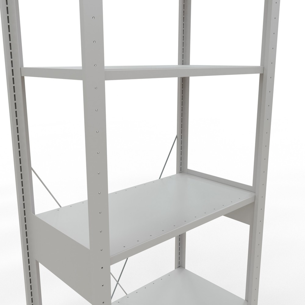 Immagine del prodotto n. 5: Scaffalatura a ripiani SCHULTE, grigio chiaro, portata per piano di 150 kg, AxLxP 2.500 x 810 x 436 mm