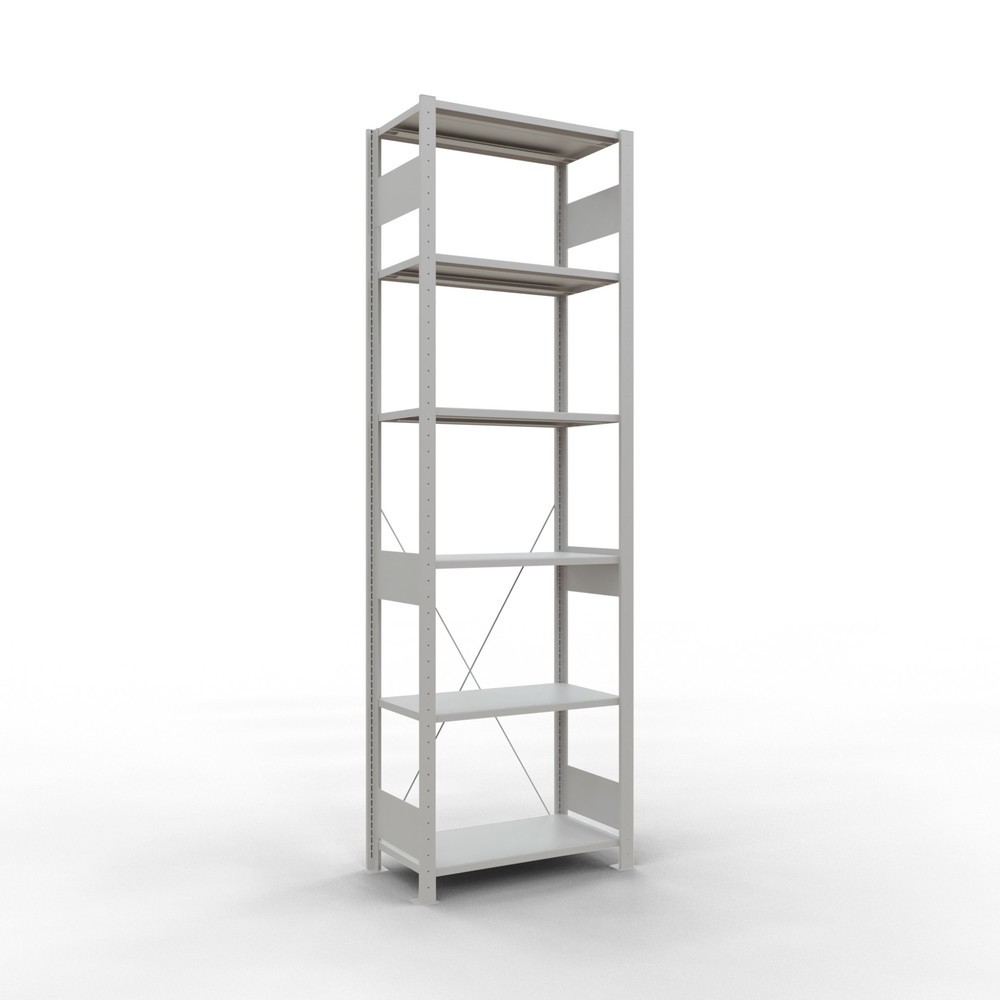 Immagine del prodotto: Scaffalatura a ripiani SCHULTE, grigio chiaro, portata per piano di 150 kg, AxLxP 2.500 x 810 x 436 mm