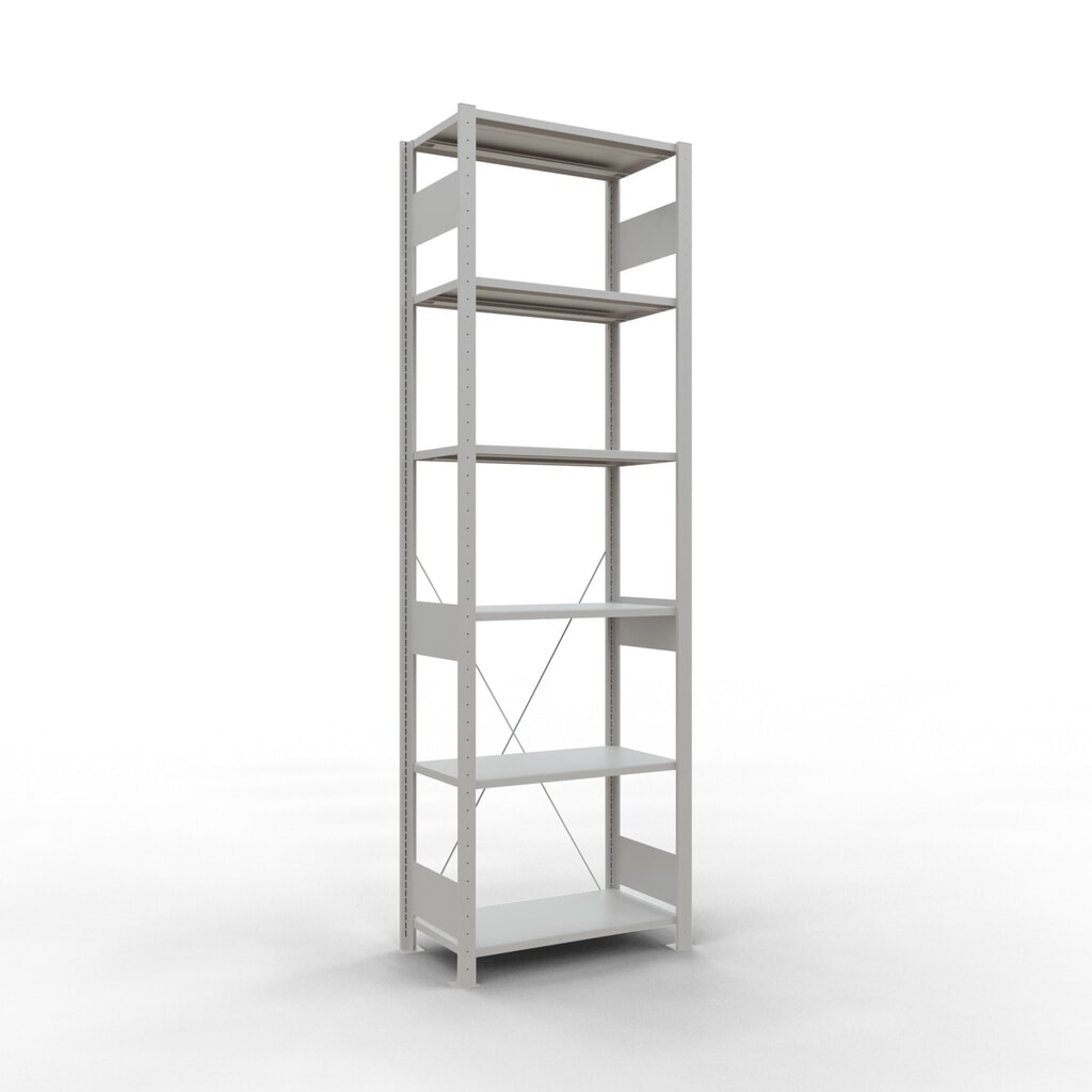 Immagine del prodotto: Scaffalatura a ripiani SCHULTE, grigio chiaro, portata per piano di 150 kg, AxLxP 2.500 x 810 x 436 mm
