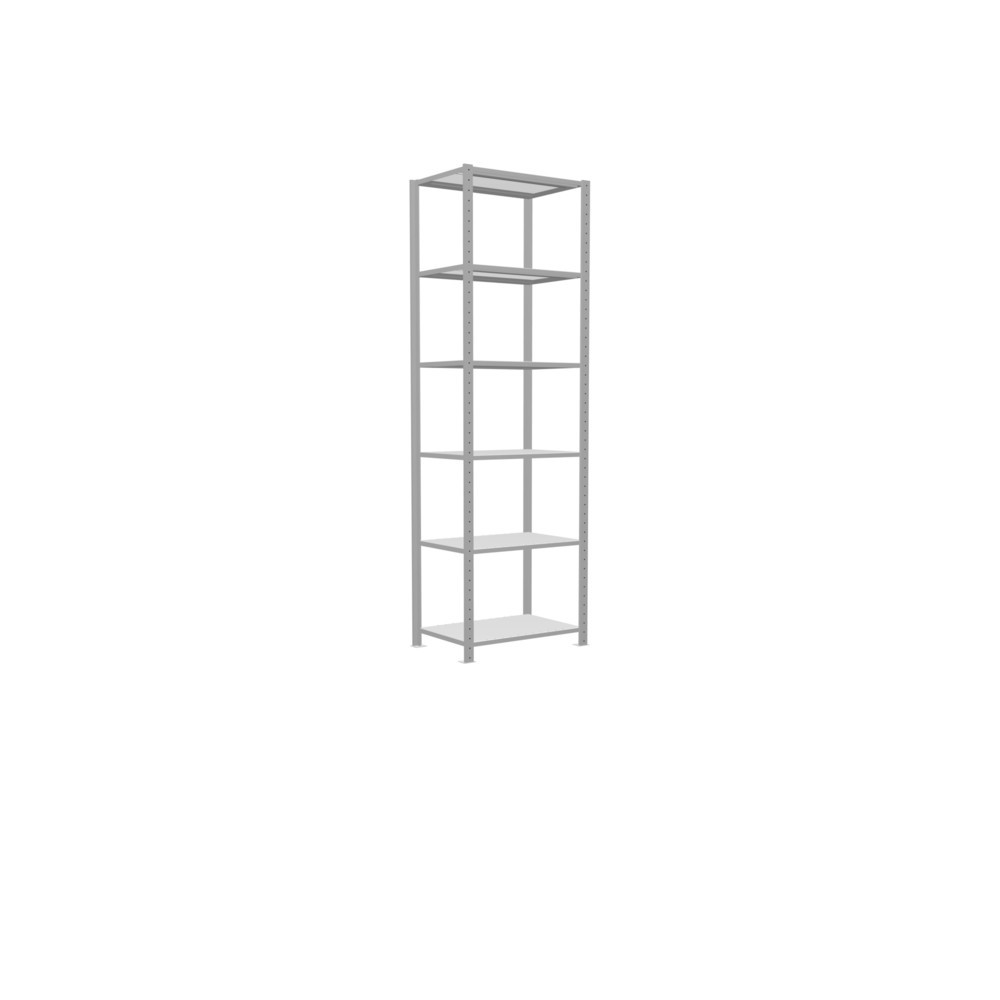 Immagine del prodotto n. 2: Scaffalatura a ripiani SCHULTE, grigio chiaro, portata per piano di 150 kg, AxLxP 2.500 x 810 x 536 mm