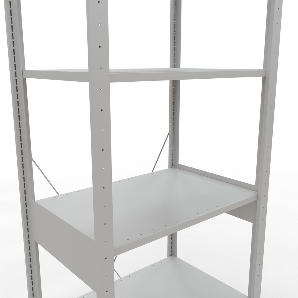 Immagine del prodotto n. 5: Scaffalatura a ripiani SCHULTE, grigio chiaro, portata per piano di 150 kg, AxLxP 2.500 x 810 x 536 mm