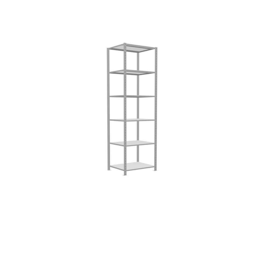 Immagine del prodotto n. 2: Scaffalatura a ripiani SCHULTE, grigio chiaro, portata per piano di 150 kg, AxLxP 2.500 x 810 x 636 mm