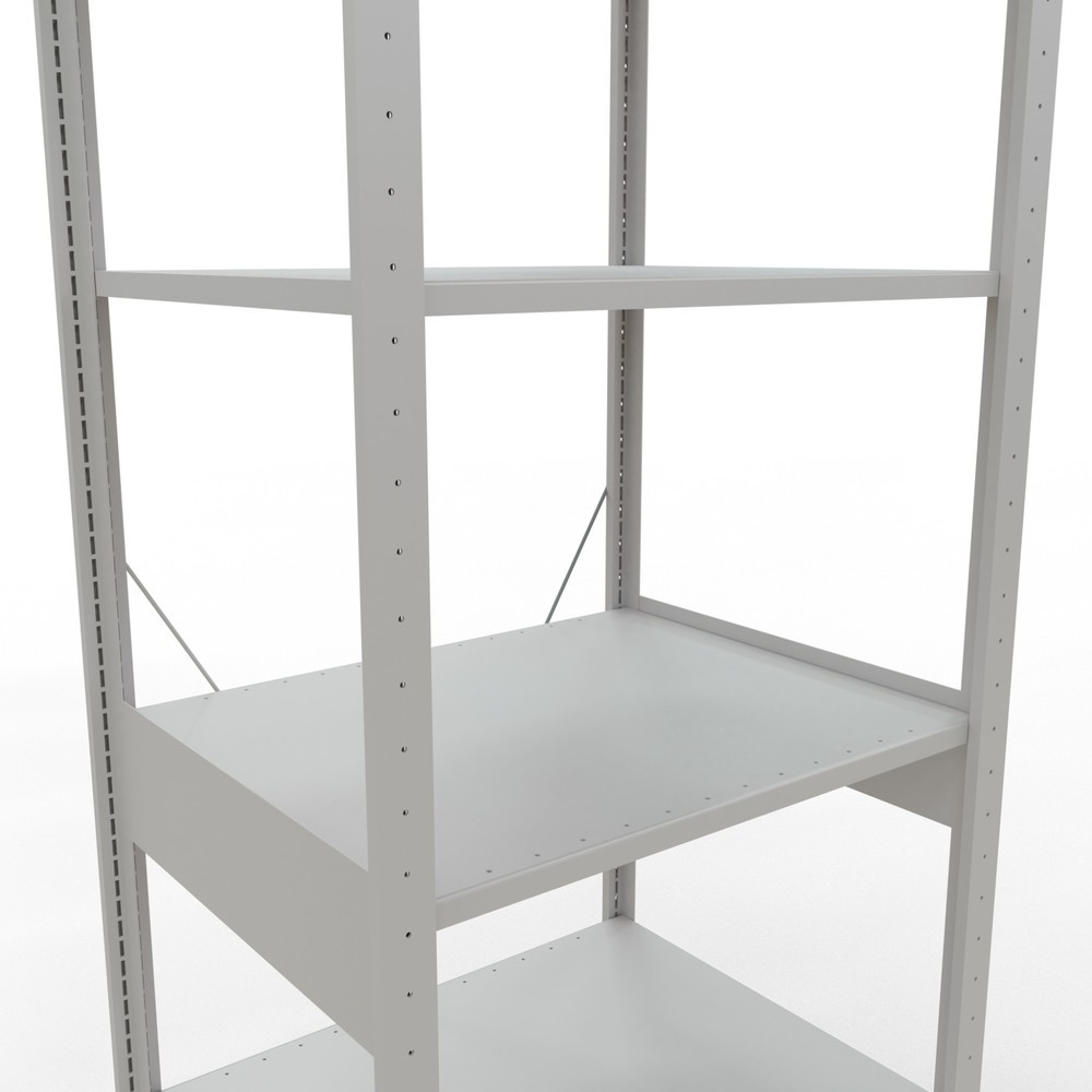 Immagine del prodotto n. 5: Scaffalatura a ripiani SCHULTE, grigio chiaro, portata per piano di 150 kg, AxLxP 2.500 x 810 x 636 mm