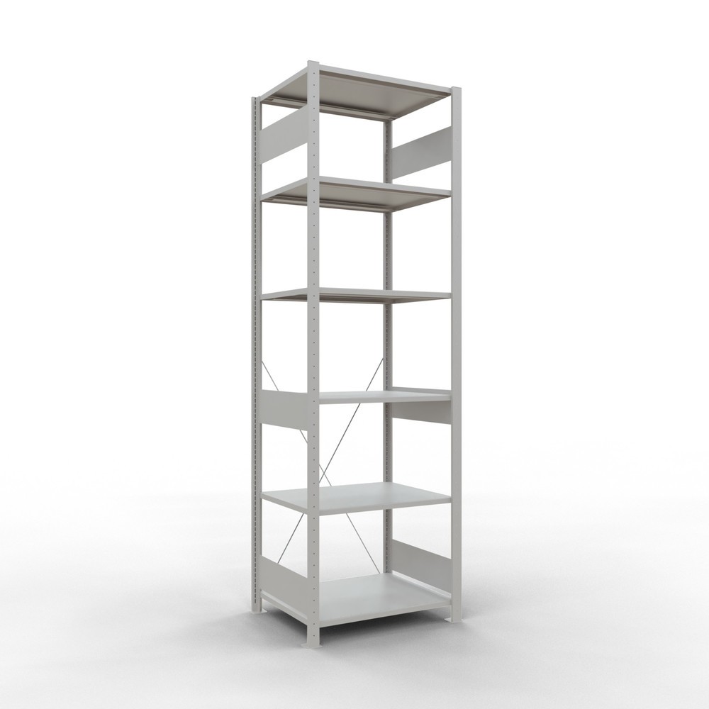 Immagine del prodotto: Scaffalatura a ripiani SCHULTE, grigio chiaro, portata per piano di 150 kg, AxLxP 2.500 x 810 x 636 mm