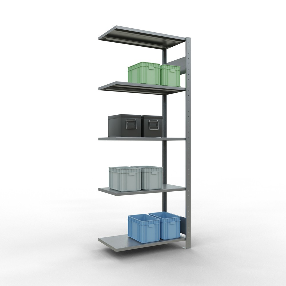 Immagine del prodotto n. 2: Scaffalatura a ripiani SCHULTE, montaggio a incastro, campata aggiuntiva, portata per piano 150 kg, zincata, AxLxP 2.000 x 750 x 400 mm
