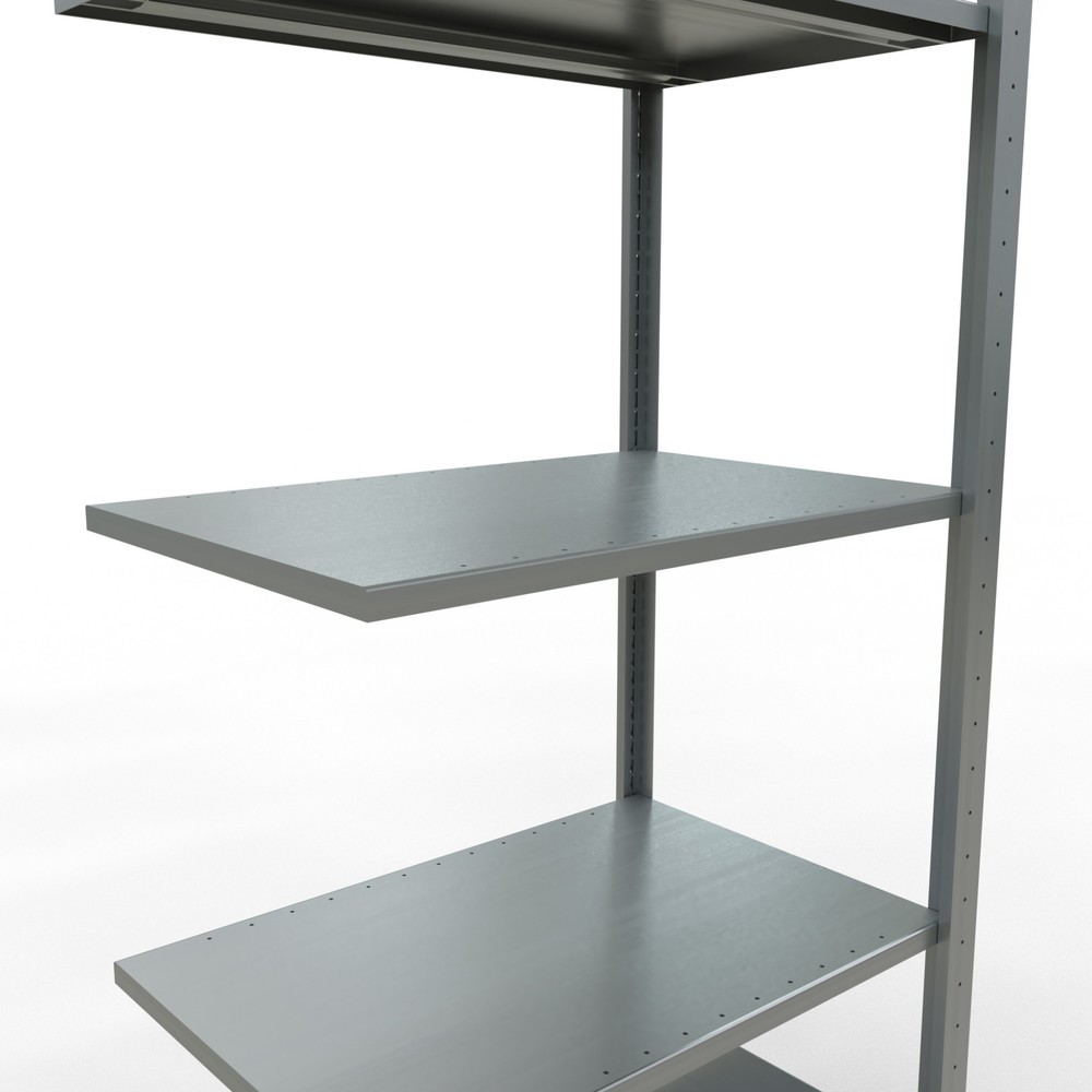 Immagine del prodotto n. 4: Scaffalatura a ripiani SCHULTE, montaggio a incastro, campata aggiuntiva, portata per piano 150 kg, zincata, AxLxP 2.000 x 750 x 500 mm