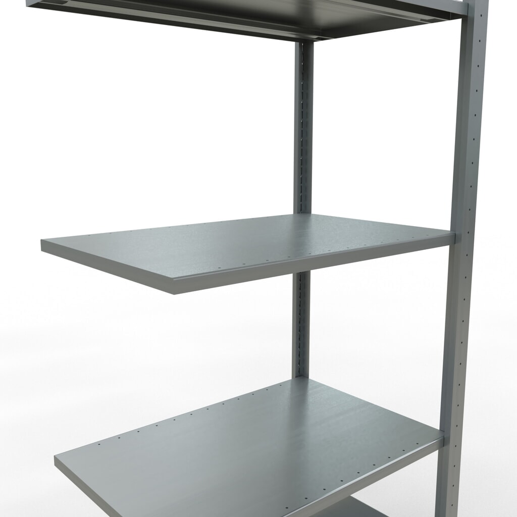Immagine del prodotto n. 4: Scaffalatura a ripiani SCHULTE, montaggio a incastro, campata aggiuntiva, portata per piano 150 kg, zincata, AxLxP 2.000 x 750 x 500 mm