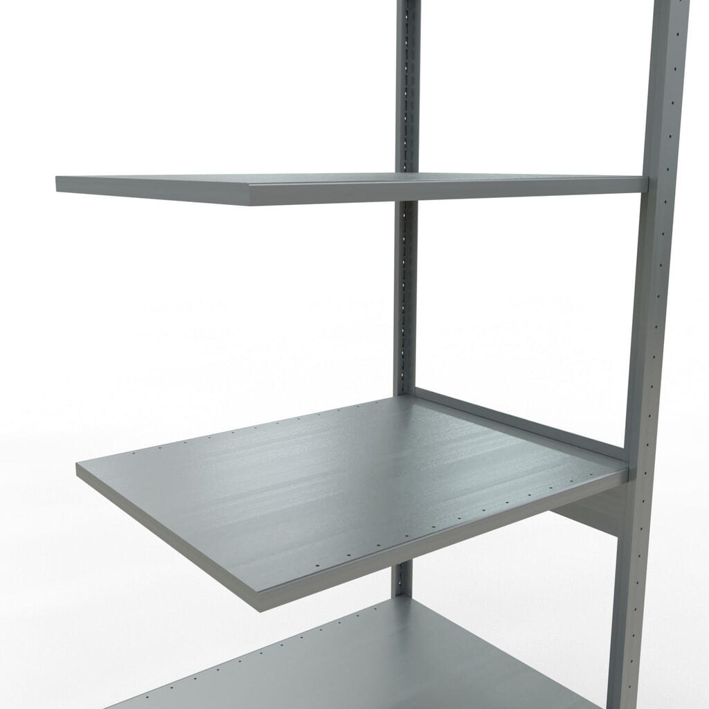 Scaffalatura a ripiani SCHULTE, montaggio a incastro, campata aggiuntiva, portata per piano 150 kg, zincata, AxLxP 2.500 x 750 x 600 mm Immagine del prodotto n. 4: Scaffalatura a ripiani SCHULTE, montaggio a incastro, campata aggiuntiva, portata per piano 150 kg, zincata, AxLxP 2.500 x 750 x 600 mm