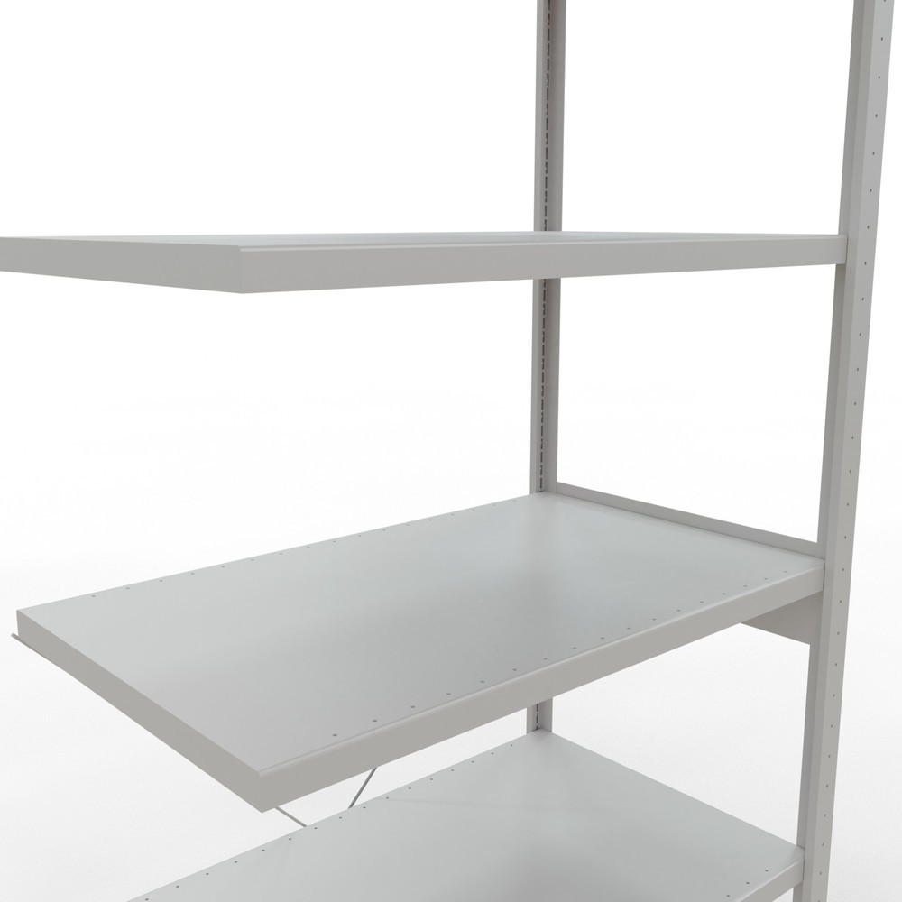 Immagine del prodotto n. 5: Scaffalatura a ripiani SCHULTE, montaggio a incastro, campata aggiuntiva, portata per piano 330 kg, grigio chiaro, AxLxP 2.500 x 1.000 x 600 mm