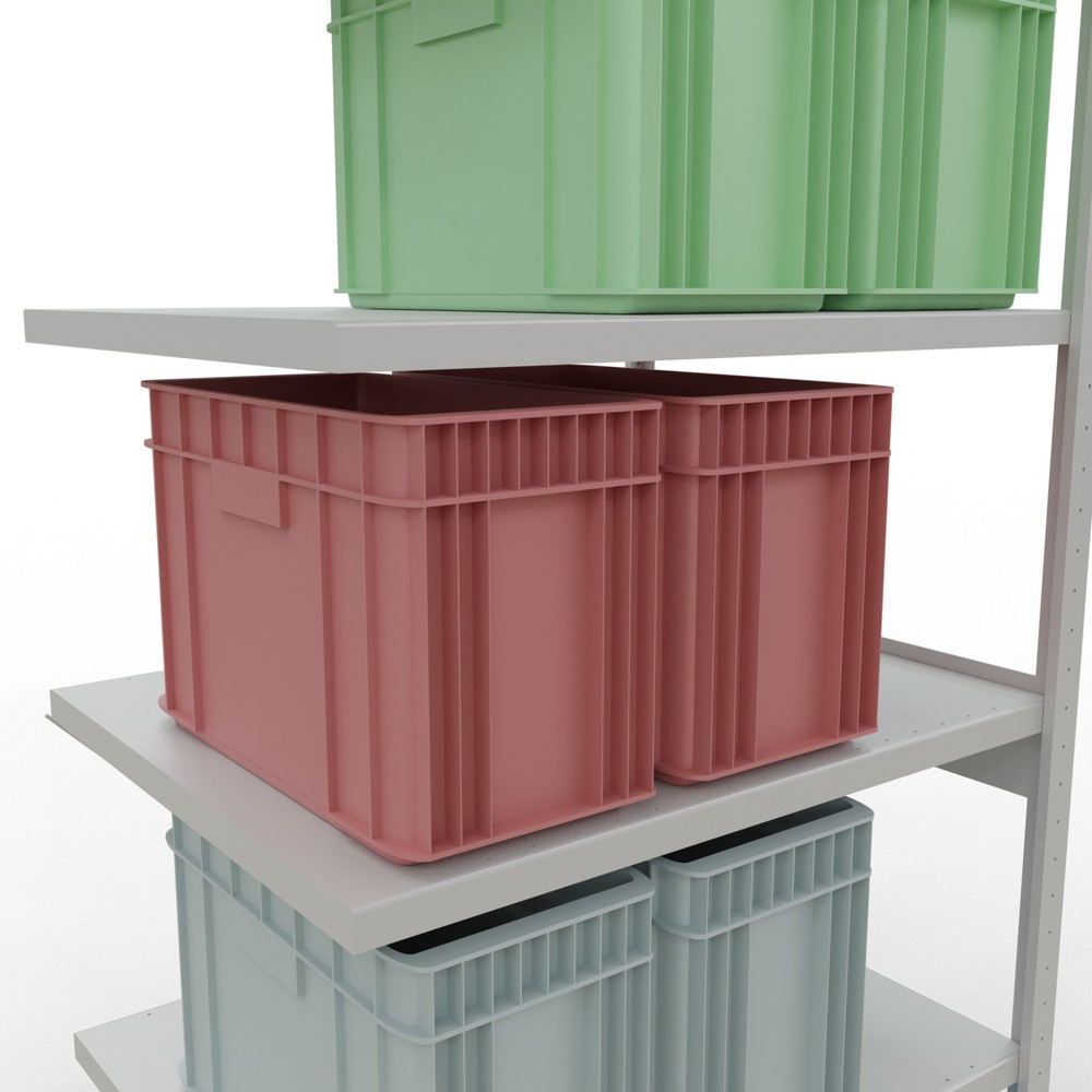 Immagine del prodotto n. 4: Scaffalatura a ripiani SCHULTE, montaggio a incastro, campata aggiuntiva, portata per piano 330 kg, grigio chiaro, AxLxP 2.500 x 1.000 x 800 mm