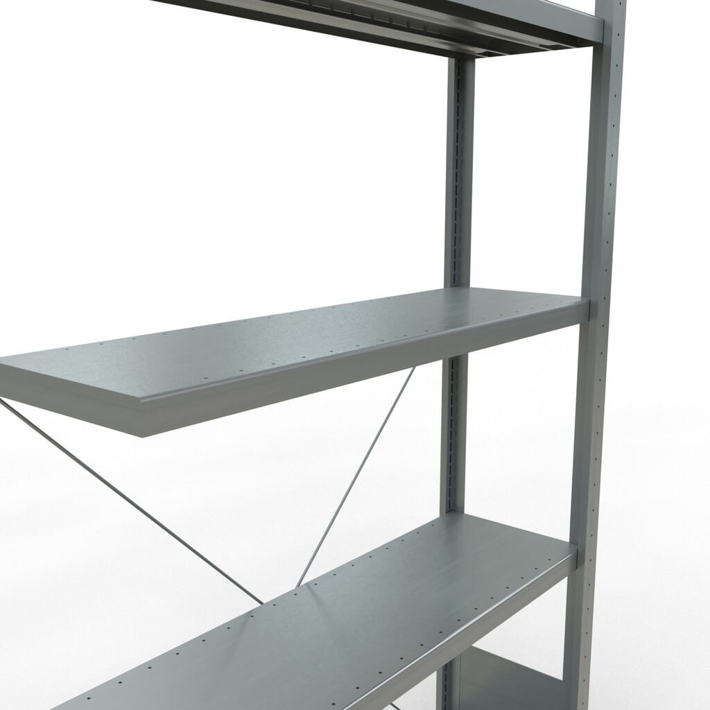 Scaffalatura a ripiani SCHULTE, montaggio a incastro, campata aggiuntiva, portata per piano 330 kg, zincata, AxLxP 2.000 x 1.000 x 300 mm Immagine del prodotto n. 5: Scaffalatura a ripiani SCHULTE, montaggio a incastro, campata aggiuntiva, portata per piano 330 kg, zincata, AxLxP 2.000 x 1.000 x 300 mm