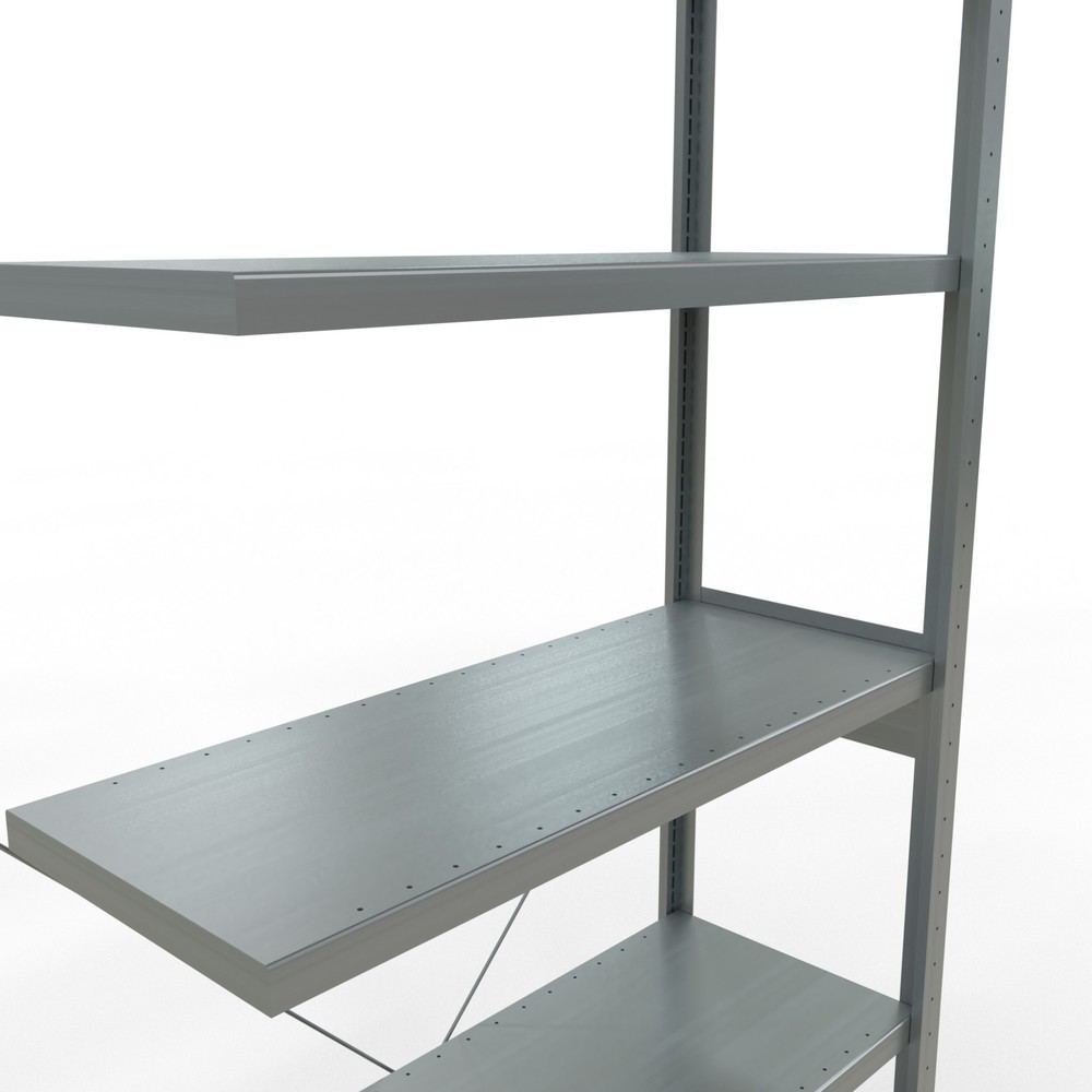 Immagine del prodotto n. 5: Scaffalatura a ripiani SCHULTE, montaggio a incastro, campata aggiuntiva, portata per piano 330 kg, zincata, AxLxP 2.500 x 1.000 x 400 mm