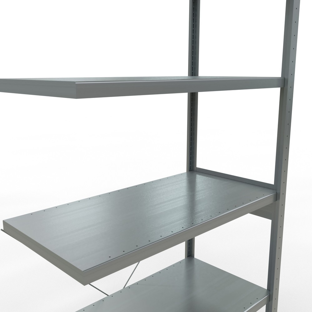 Immagine del prodotto n. 5: Scaffalatura a ripiani SCHULTE, montaggio a incastro, campata aggiuntiva, portata per piano 330 kg, zincata, HxLxP 2.500 x 1.000 x 500 mm