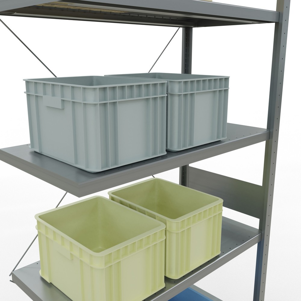 Immagine del prodotto n. 4: Scaffalatura a ripiani SCHULTE, montaggio a incastro, campata aggiuntiva, portata per piano 330 kg, zincata, HxLxP 3.000 x 1.000 x 500 mm