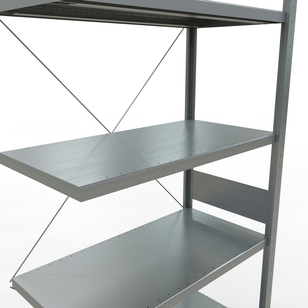 Immagine del prodotto n. 5: Scaffalatura a ripiani SCHULTE, montaggio a incastro, campata aggiuntiva, portata per piano 330 kg, zincata, HxLxP 3.000 x 1.000 x 500 mm