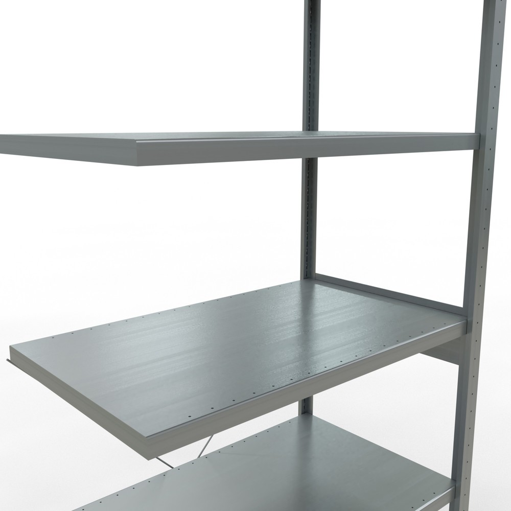 Immagine del prodotto n. 5: Scaffalatura a ripiani SCHULTE, montaggio a incastro, campata aggiuntiva, portata per piano 330 kg, zincata, HxLxP 2.500 x 1.000 x 600 mm
