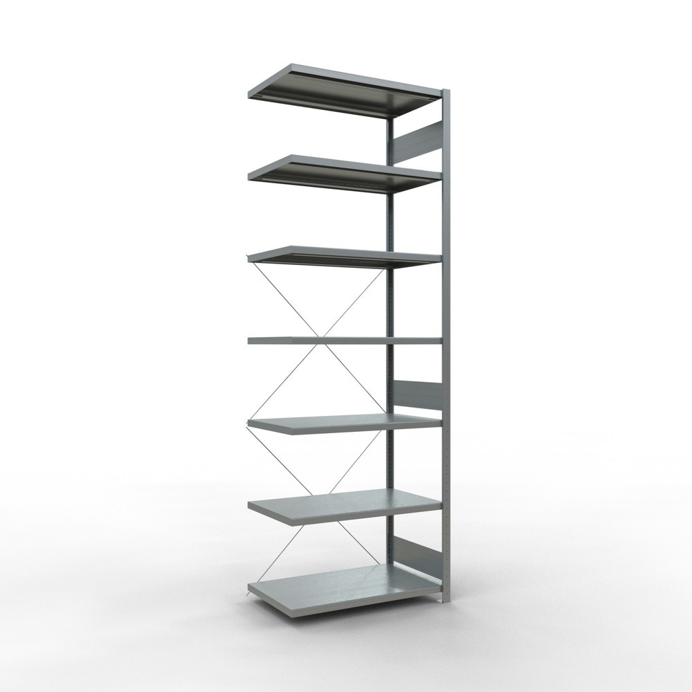 Immagine del prodotto n. 1: Scaffalatura a ripiani SCHULTE, montaggio a incastro, campata aggiuntiva, portata per piano 330 kg, zincata, HxLxP 3.000 x 1.000 x 600 mm