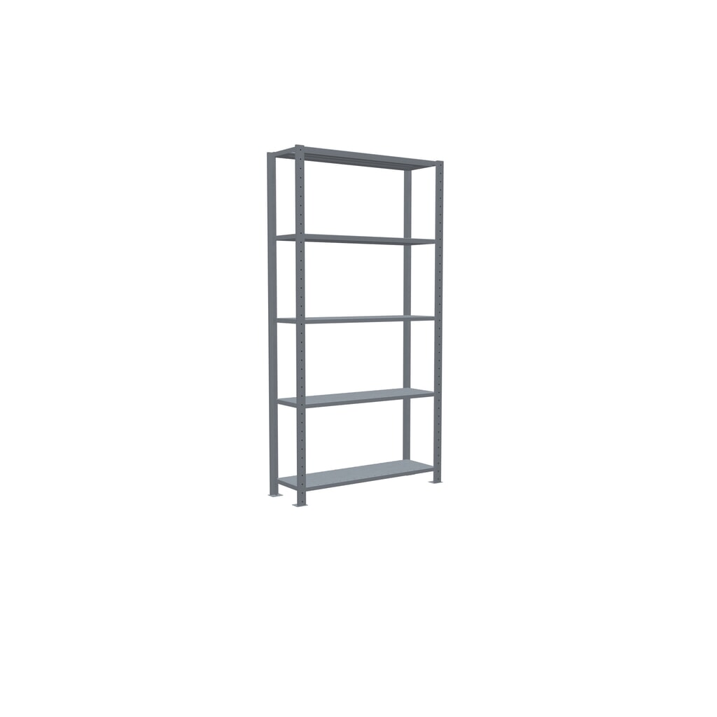 Immagine del prodotto n. 2: Scaffalatura a ripiani SCHULTE zincata con 5 fondi in lamiera d'acciaio, portata per piano di 330 kg, AxLxP 2.000 x 1.060 x 336 mm