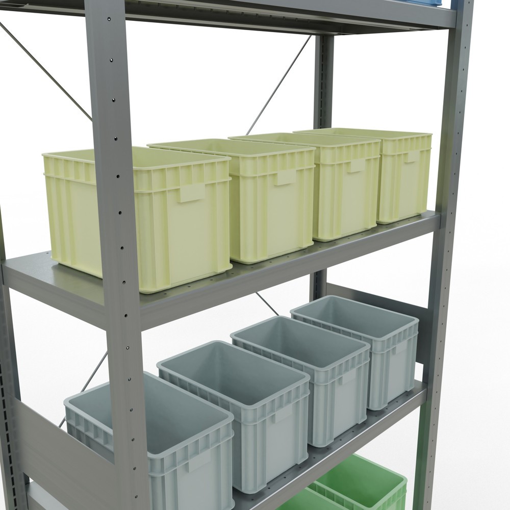 Immagine del prodotto n. 4: Scaffalatura a ripiani SCHULTE zincata, portata per piano di 330 kg, AxLxP 3.000 x 1.060 x 436 mm