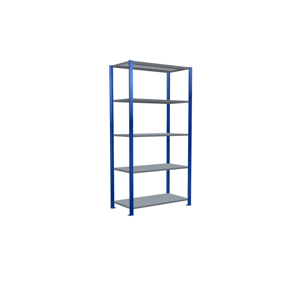 Immagine del prodotto n. 2: Scaffalatura a ripiani SCHULTE, blu genziana/zincato con 5 fondi in lamiera d'acciaio, portata per piano di 330 kg, AxLxP 2.000 x 1.060 x 536 mm