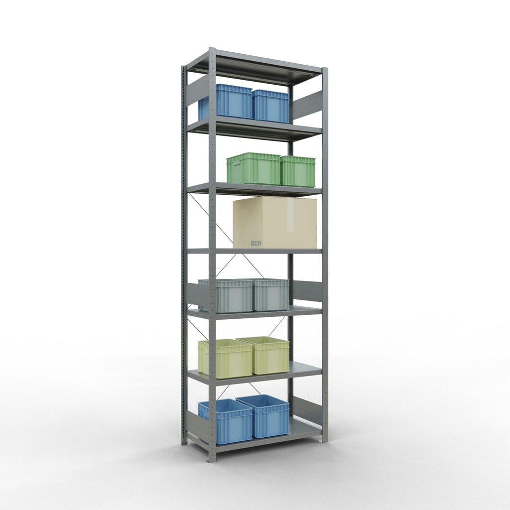 Scaffalatura a ripiani SCHULTE zincata, portata per piano di 330 kg, AxLxP 3.000 x 1.060 x 536 mm Immagine del prodotto n. 3: Scaffalatura a ripiani SCHULTE zincata, portata per piano di 330 kg, AxLxP 3.000 x 1.060 x 536 mm