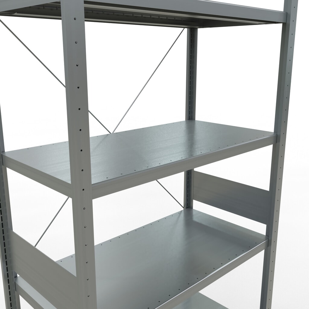 Scaffalatura a ripiani SCHULTE zincata, portata per piano di 330 kg, AxLxP 3.000 x 1.060 x 536 mm Immagine del prodotto n. 5: Scaffalatura a ripiani SCHULTE zincata, portata per piano di 330 kg, AxLxP 3.000 x 1.060 x 536 mm