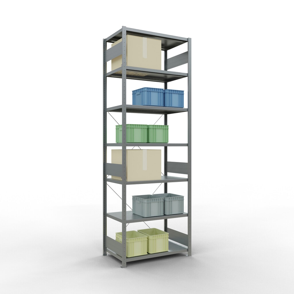 Scaffalatura a ripiani SCHULTE zincata, portata per piano di 330 kg, AxLxP 3.000 x 1.060 x 636 mm Immagine del prodotto n. 3: Scaffalatura a ripiani SCHULTE zincata, portata per piano di 330 kg, AxLxP 3.000 x 1.060 x 636 mm