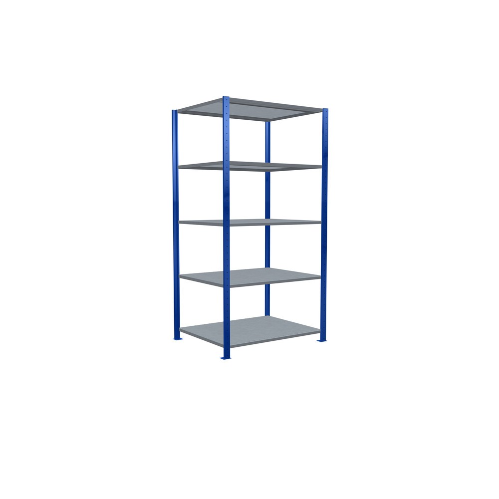 Immagine del prodotto n. 2: Scaffalatura a ripiani SCHULTE, blu genziana/zincato con 5 fondi in lamiera d'acciaio, portata per piano di 330 kg, AxLxP 2.000 x 1.060 x 836 mm