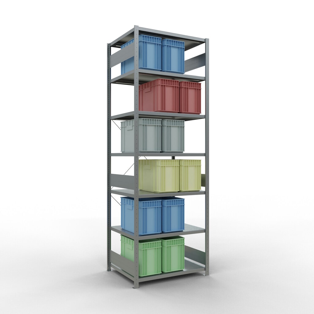 Scaffalatura a ripiani SCHULTE zincata, portata per piano di 330 kg, AxLxP 3.000 x 1.060 x 836 mm Immagine del prodotto n. 3: Scaffalatura a ripiani SCHULTE zincata, portata per piano di 330 kg, AxLxP 3.000 x 1.060 x 836 mm