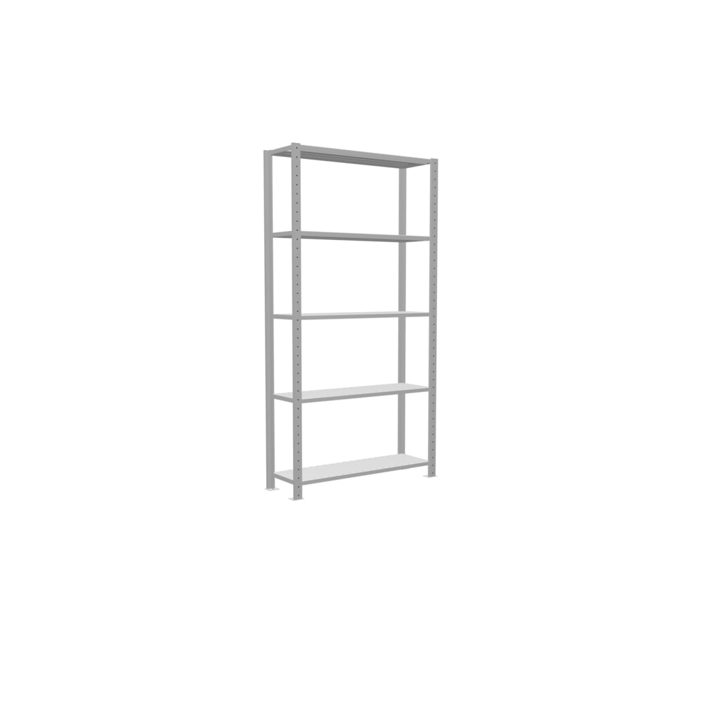 Scaffalatura a ripiani SCHULTE, grigio chiaro con 5 fondi in lamiera d'acciaio, portata per piano di 330 kg, AxLxP 2.000 x 1.060 x 336 mm Immagine del prodotto n. 2: Scaffalatura a ripiani SCHULTE, grigio chiaro con 5 fondi in lamiera d'acciaio, portata per piano di 330 kg, AxLxP 2.000 x 1.060 x 336 mm