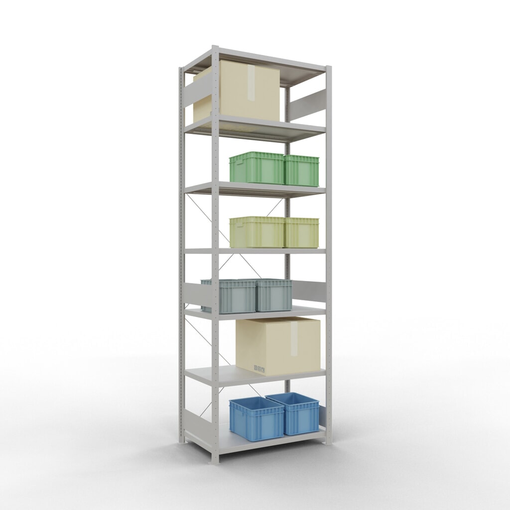 Scaffalatura a ripiani SCHULTE, grigio chiaro, portata per piano di 330 kg, AxLxP 3.000 x 1.060 x 636 mm Immagine del prodotto n. 3: Scaffalatura a ripiani SCHULTE, grigio chiaro, portata per piano di 330 kg, AxLxP 3.000 x 1.060 x 636 mm