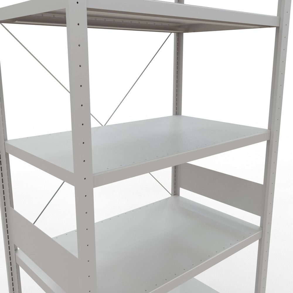 Immagine del prodotto n. 5: Scaffalatura a ripiani SCHULTE, grigio chiaro, portata per piano di 330 kg, AxLxP 3.000 x 1.060 x 636 mm