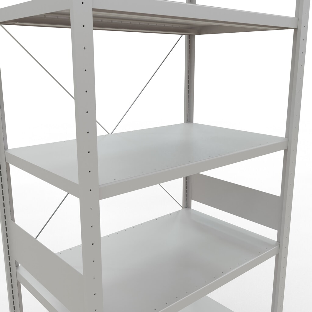 Immagine del prodotto n. 5: Scaffalatura a ripiani SCHULTE, grigio chiaro, portata per piano di 330 kg, AxLxP 3.000 x 1.060 x 636 mm