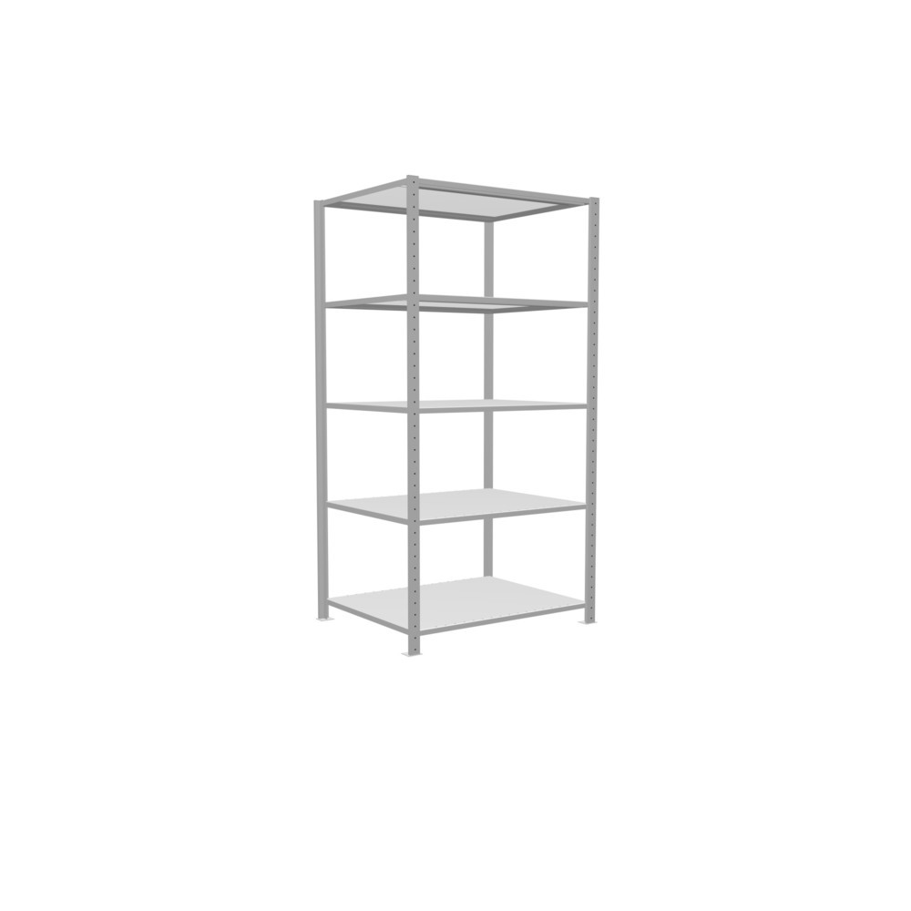 Immagine del prodotto n. 2: Scaffalatura a ripiani SCHULTE, grigio chiaro con 5 fondi in lamiera d'acciaio, portata per piano di 330 kg, AxLxP 2.000 x 1.060 x 836 mm