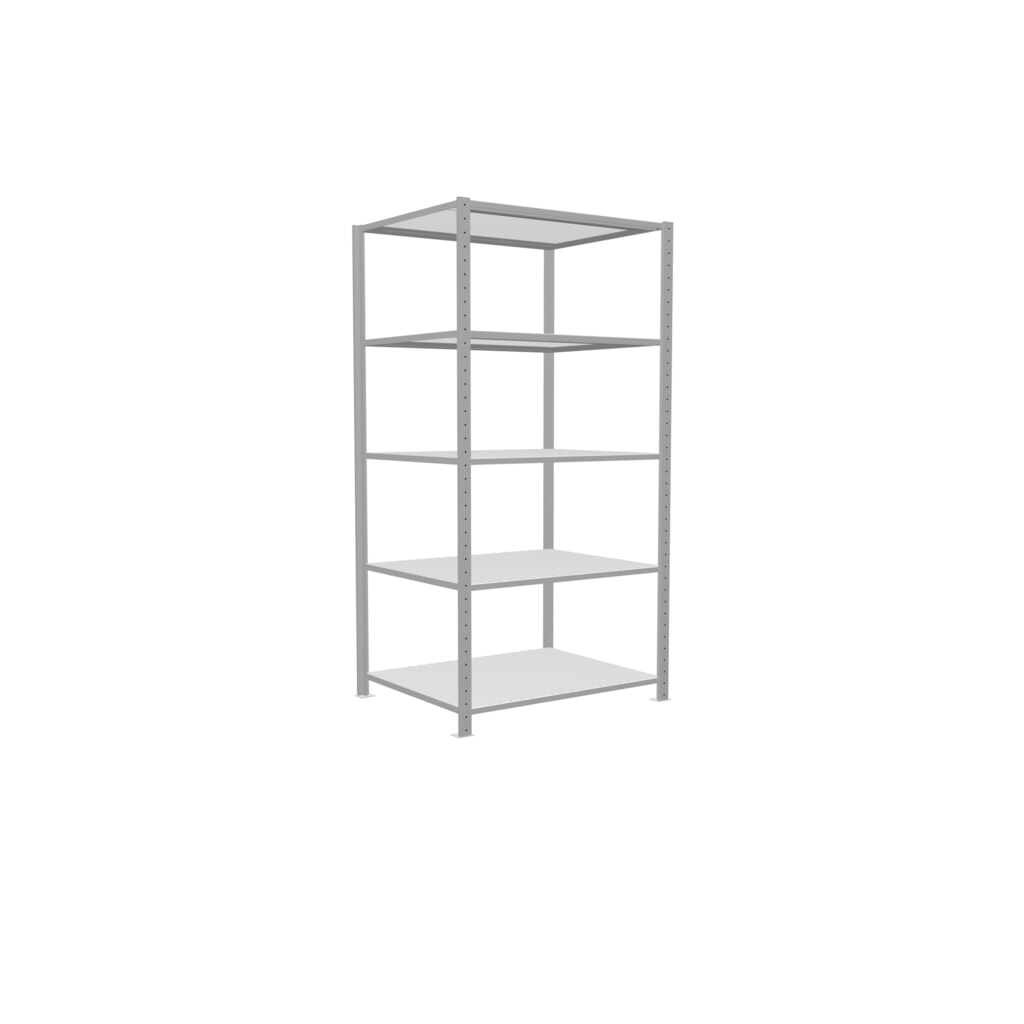 Immagine del prodotto n. 2: Scaffalatura a ripiani SCHULTE, grigio chiaro con 5 fondi in lamiera d'acciaio, portata per piano di 330 kg, AxLxP 2.000 x 1.060 x 836 mm