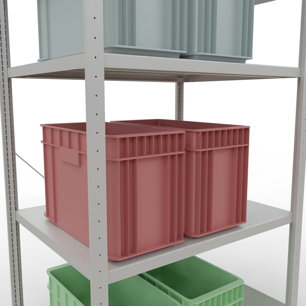 Immagine del prodotto n. 4: Scaffalatura a ripiani SCHULTE, grigio chiaro con 5 fondi in lamiera d'acciaio, portata per piano di 330 kg, AxLxP 2.000 x 1.060 x 836 mm