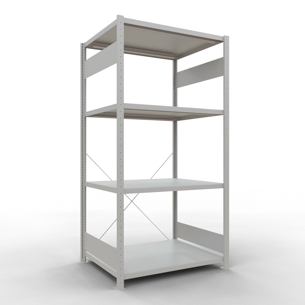 Immagine del prodotto: Scaffalatura a ripiani SCHULTE, grigio chiaro con 5 fondi in lamiera d'acciaio, portata per piano di 330 kg, AxLxP 2.000 x 1.060 x 836 mm