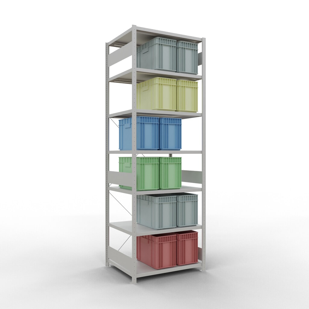 Scaffalatura a ripiani SCHULTE, grigio chiaro, portata per piano di 330 kg, AxLxP 3.000 x 1.060 x 836 mm Immagine del prodotto n. 3: Scaffalatura a ripiani SCHULTE, grigio chiaro, portata per piano di 330 kg, AxLxP 3.000 x 1.060 x 836 mm