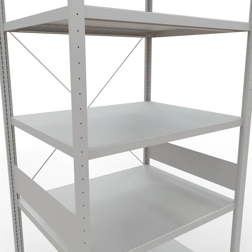 Immagine del prodotto n. 5: Scaffalatura a ripiani SCHULTE, grigio chiaro, portata per piano di 330 kg, AxLxP 3.000 x 1.060 x 836 mm